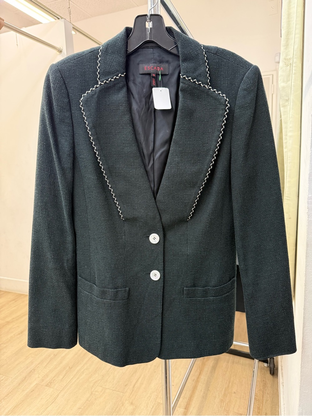 Escada Black Blazer Sz 38